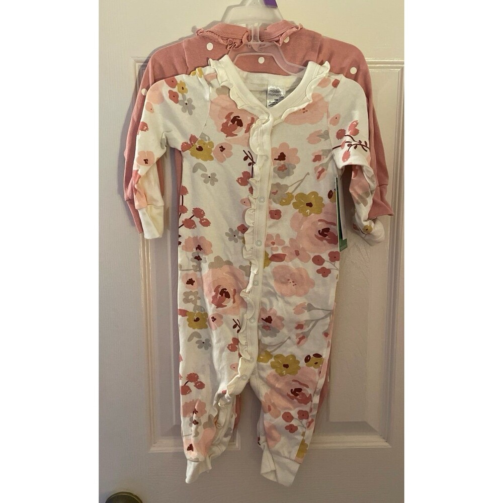 Modern Moments by Gerber Baby Girl Coveralls, 2-Pack NWT 12mon